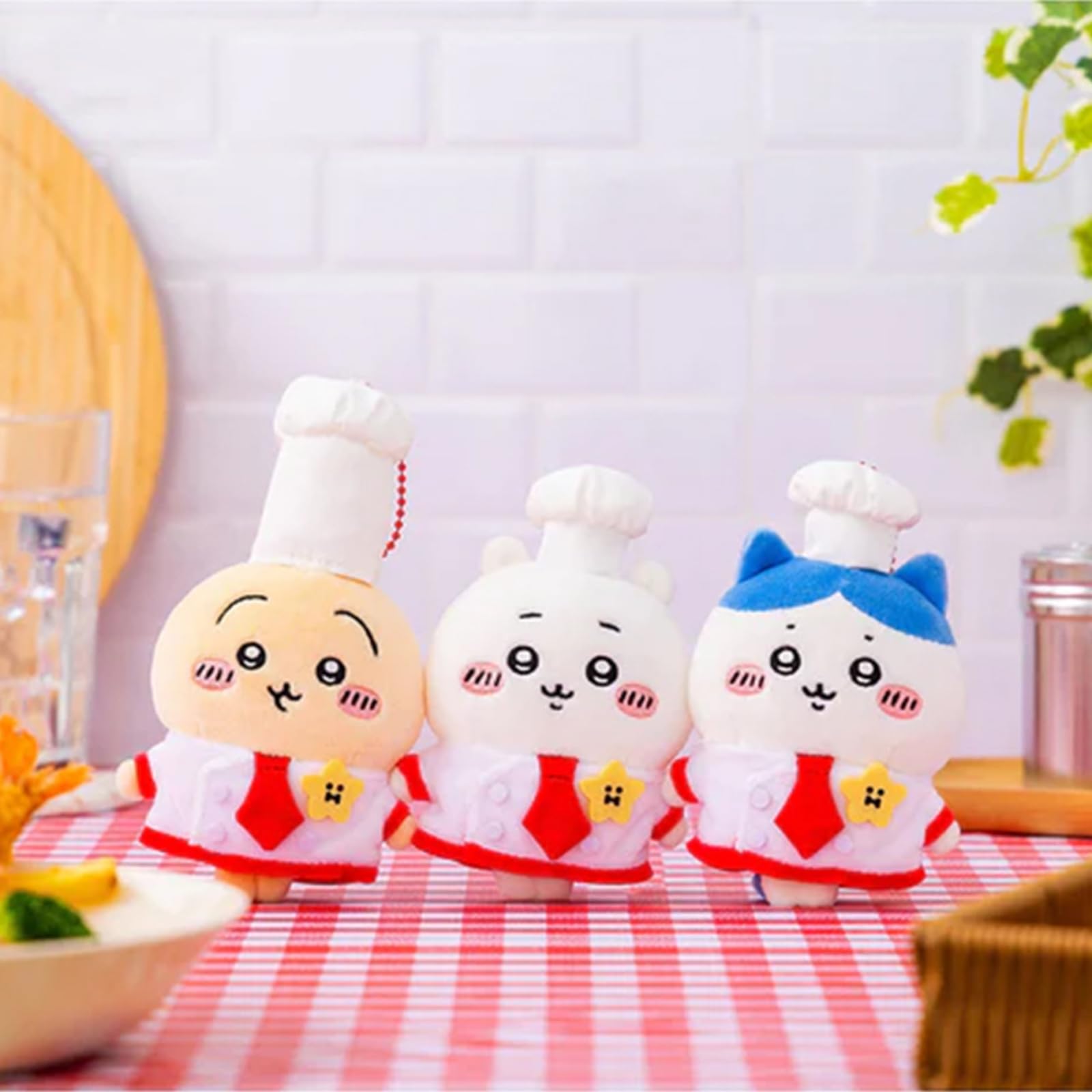 カフェの店員さん ちいかわ☆ハチワレ☆うさぎ☆ぬいぐるみキーホルダー ちいかわ カフェの店員さんマスコット（うさぎ） | ちいかわ
